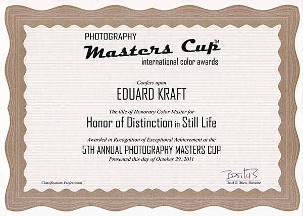 Photography Masters Cup award